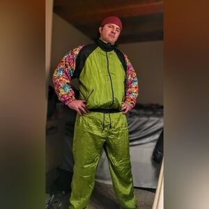 Multicolor 80s shellsuit windsuit.